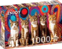 ENJOY Puzzle Päť mačiek 1000 dielikov