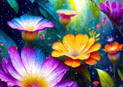 ENJOY Puzzle Kvety v daždi 1000 dielikov