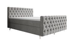 Veneti Čalúnená posteľ 180x200 ADRIA COMFORT PLUS s úložným priestorom - svetlo šedá