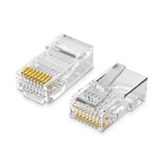 shumee Zástrčka RJ45 8P8C UTP Kat. 5 5e priehľadné 100 ks.