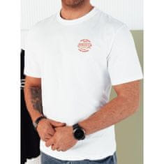 Dstreet Pánske tričko s potlačou biele rx5415 L