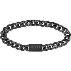Hugo Boss Štýlový čierny náramok pre mužov Chain Link 1580145 (Dĺžka 19 cm)