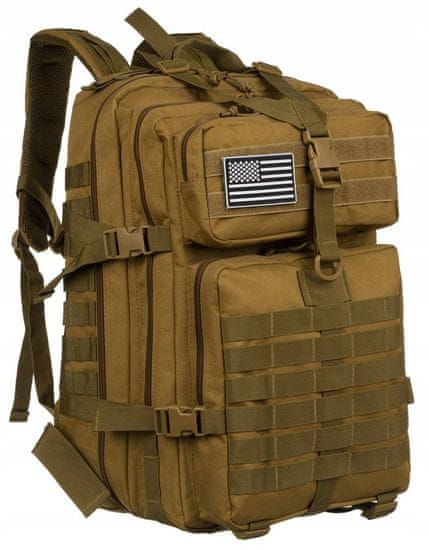 Peterson Vojenský, nepremokavý cestovný batoh vyrobený z polyesteru a nylonu