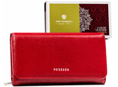 Peterson Veľká, kožená dámska peňaženka so zapínaním a RFID systémom