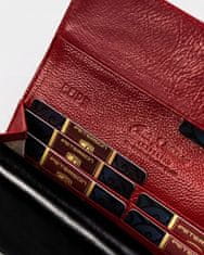Peterson Veľká, kožená dámska peňaženka s patentkou a háčikom