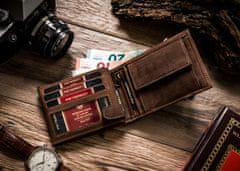 Peterson Pánska nubuková peňaženka s ochranou RFID kartou