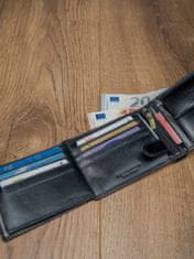 Rovicky Klasická pánska kožená peňaženka s RFID uzáverom