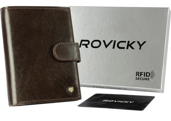 Rovicky Pánska kožená peňaženka N62L-RVT-3227 D.Brown