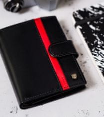 Rovicky Elegantná, kožená pánska peňaženka s červeným akcentom