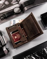 Peterson Pánska kožená peňaženka na karty s RFID Protect