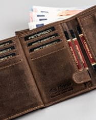 Peterson Pánska kožená peňaženka na karty s RFID Protect