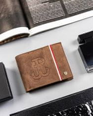 Peterson Pánska kožená peňaženka s vlasteneckým vzorom