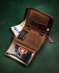 Peterson Priestranná, kožená pánska peňaženka s RFID systémom
