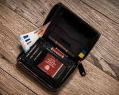 Peterson Pánska kožená peňaženka so znakom a farbami Ukrajiny