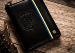 Peterson Pánska kožená peňaženka so znakom a farbami Ukrajiny