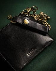 Peterson Horizontálna pánska peňaženka z prírodnej kože s retiazkou