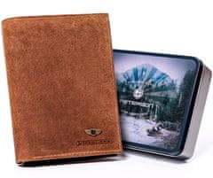 Peterson Pánska kožená peňaženka s vreckom na zips