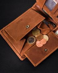 Peterson Pánska peňaženka bez zapínania z nubukovej kože