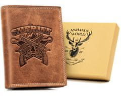 Always Wild Veľká, vertikálna pánska peňaženka z prírodnej kože