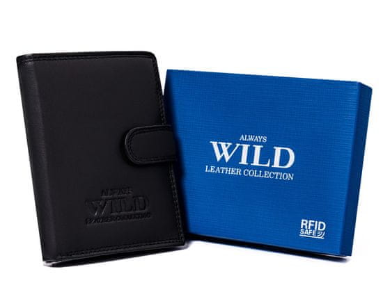 Always Wild Veľká, vertikálna pánska kožená peňaženka