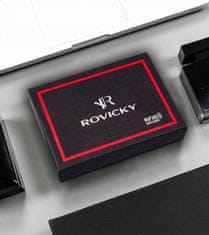 Rovicky Veľká, kožená pánska peňaženka s RFID systémom, zapínanie na patentku