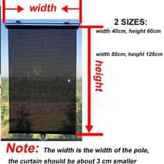 Netscroll Skladacia slnečná clona do auta a na okno s UV ochranou, blokuje slnečné lúče, zabraňuje prehriatiu, ideálna voľba do auta, domácnosti a kancelárie, dve veľkosti,125 cm, SunShade