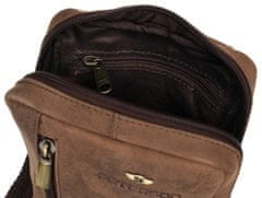 Peterson Každodenná messenger taška vyrobená z nubukovej prírodnej kože