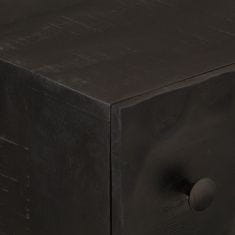 Petromila vidaXL Skrinka so zásuvkami, čierna 55x30x76cm, mangový masív a železo