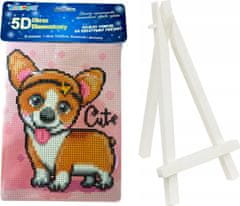 Norimpex Diamantové maľovanie Welsh corgi 15x20cm so stojanom