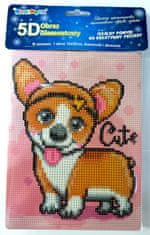 Norimpex Diamantové maľovanie Welsh corgi 15x20cm so stojanom