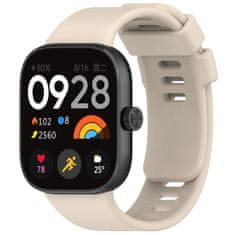 BStrap Silicone remienok na Xiaomi Redmi Watch 4, beige