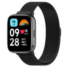 BStrap Milanese remienok na Xiaomi Redmi Watch 3 Active / Lite, black