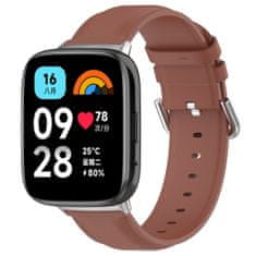 BStrap Leather remienok na Xiaomi Redmi Watch 3 Active / Lite, brown