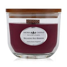 Sviečka oválna váza Aroma Candle, Relaxačné červené bobule, 370 g