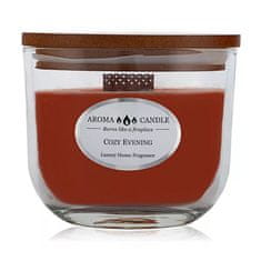 Sviečka oválna váza Aroma Candle, Pohodový večer, 370 g