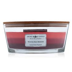 Sviečka Tricolor Aroma Candle, Zimné červené bobule, 453 g