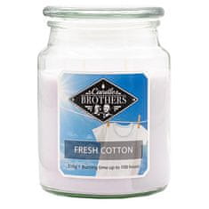 Sviečka v sklenenej dóze Candle Brothers, Svieža bavlna, 510 g