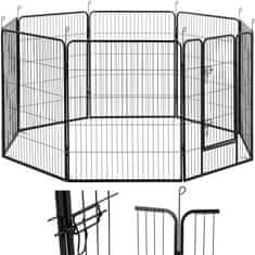 shumee Ohrádka a výbeh pre psov a šteniatka s bránkou, výška 100 cm, 8 segmentov