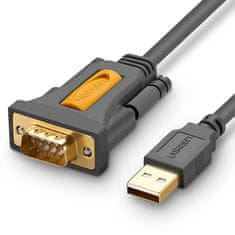 shumee Adaptérový adaptérový kábel USB-A - DB9 RS-232 1,5m šedý