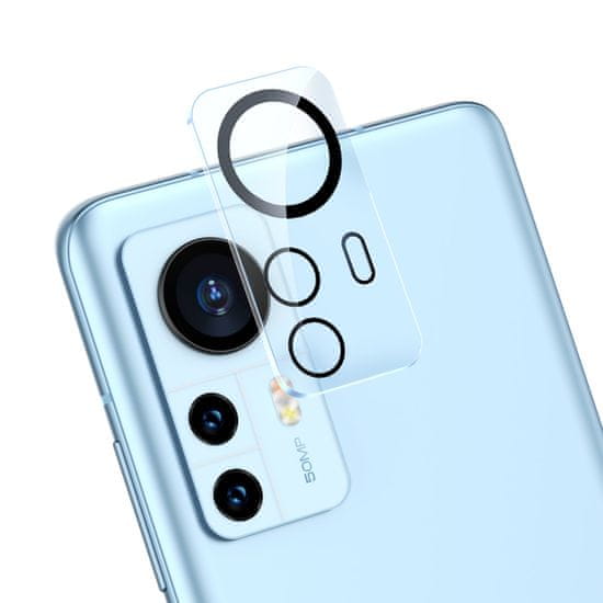 shumee Xiaomi 12 Pro fólia na fotoaparát 0,3mm priehľadná + čistiaca sada SET 2 ks.