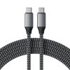 Nabíjací kábel USB-C - USB-C 100W, tmavosivý, 2 m