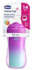 Chicco Hrneček Active termo s tvrdým náustkem 266 ml, ružový 14m+