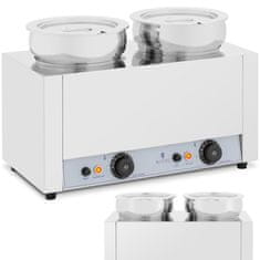 shumee Bain marie elektrický ohrievač čokoládové fondue polievková stanica 1000 W 2 x 7 l