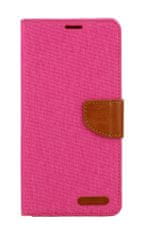 Canvas Flipové puzdro pre Xiaomi Redmi 13C ružové