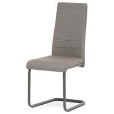 Autronic Moderní jídelní židle Židle jídelní, krémová látka, kov antracit (DCL-400 CRM2)