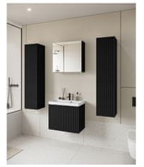Veneti Kúpeľňový set so zrkadlom IZORIA XL 2 - čierny grafit + umývadlo ZDARMA