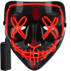 Malatec 16717 Desivá svietiaca maska - čierno-červená
