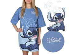 Disney Stitch Disney Blue, dámske oblečenie na spanie, bavlnená nočná košeľa S