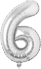 GFT Nafukovacie balóniky čísla maxi strieborné - 6