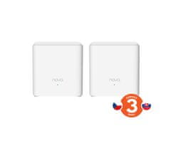 Tenda Nova EX3 (2-pack) WiFi6 AX1500 Mesh Gigabit systém, 4xGLAN/GWAN, WPA3, VPN, SMART SK aplikácie